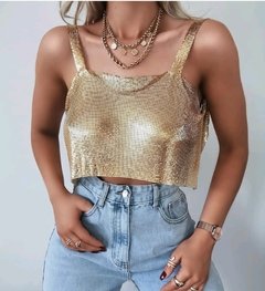 Top SIREN Dorado sin Strass