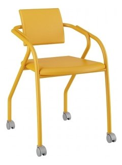 Cadeira Slim Com Rodinhas Para Escritório Color - loja online