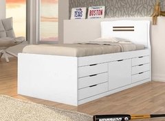 Cama Cômoda 7 Gavetas Solteiro Florença