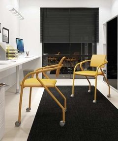 Cadeira Slim Com Rodinhas Para Escritório Color na internet