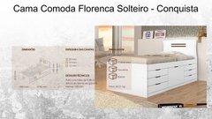 Cama Cômoda 7 Gavetas Solteiro Florença na internet