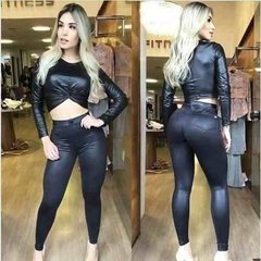 Calça Couro Fake Cirre Cintura Alta Disco Hot Pants na internet
