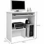 Escrivaninha Mesa Para Computador Branca Iris - comprar online