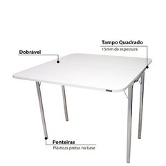 Mesa Dobrável Com 2 Banquetas Pretas na internet