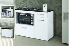 Balcão para cooktop com Portas Violeta