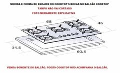 Armário balcão para cooktop 4 ou 5 bocas 2 portas 1 gaveta Benetil na internet