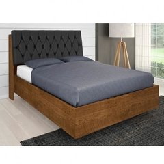 Cabeceira Cama Box Queen Com Armário Malbec/Preta Isis na internet