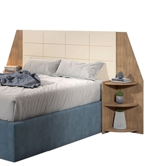 Cabeceira Para Cama box De Casal com Prateleiras Bréscia - Conquista - R&F Colchões e Móveis