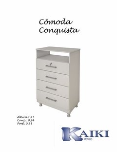 Cômoda para TV/DVD 4 Gavetas Conquista na internet