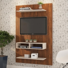 Painel Para Tv 42 Com Nicho E Prateleiras Byte-Viero