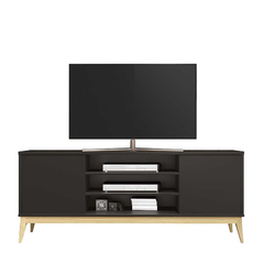Rack Para Tv Até 60 Retrô Pés Madeira Maciça Titan Branco