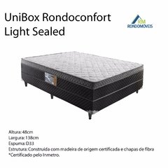 Cama Box Casal Unibox Espuma D33 Rondoconfort Light Sealed - R&F Colchões e Móveis