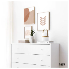 Set de 3 cuadros "minimal terra" en internet