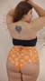 Culotte Tiro Alto Colaless Alice - Naranja Flores Blancas (SBIK49AD) - comprar online