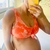 Corpiño con Nudo Amelie - Batik Naranja/Blanco (SBIK06CB)