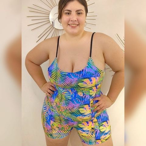 Enteriza Short Emily - Hojas Verdes (SBIK52AF)