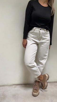 jean mom blanco