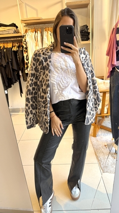 Blazer denim print