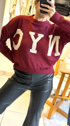 Sweater NYC bordo - comprar online