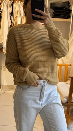 Sweater beige lurex - comprar online