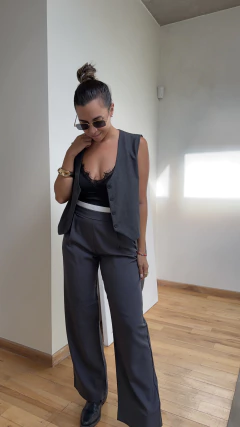 Sastrero recto gris - comprar online