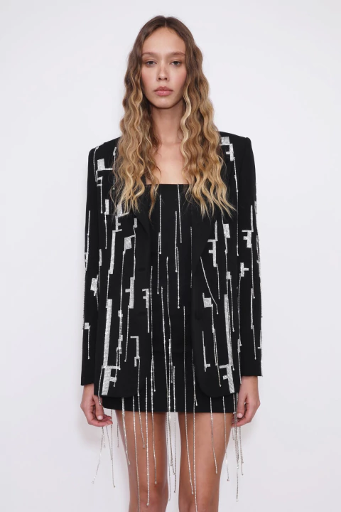 VESTIDO PONIENTE FLECOS CRYSTAL