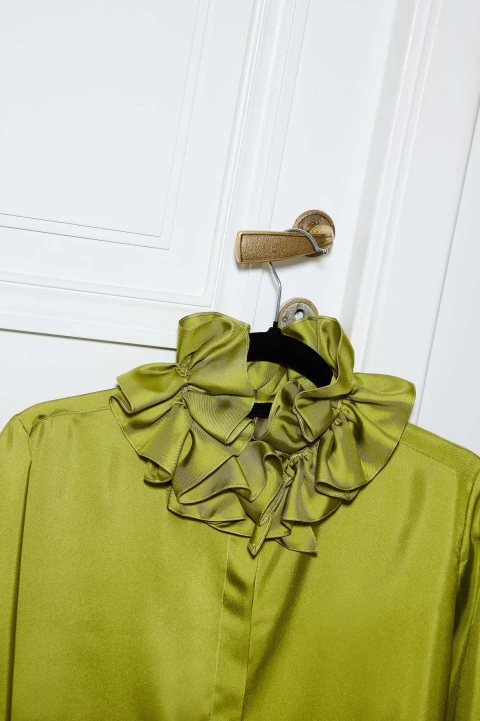 CAMISA PARTENOPE SEDA NATURAL