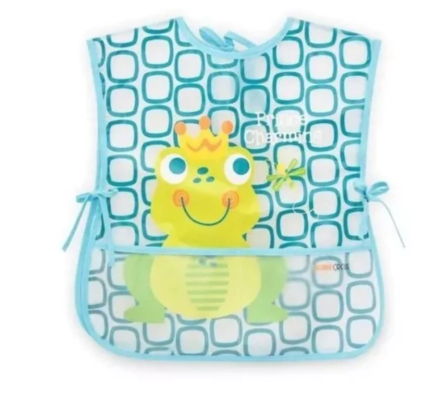 Babero Vinílico Pintorcito Con Bolsillos Comida Bebe 8924