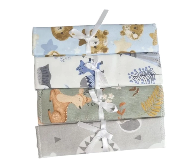 Babitas De Algodón Y Toalla X 4 Unidades Bebe Labendel