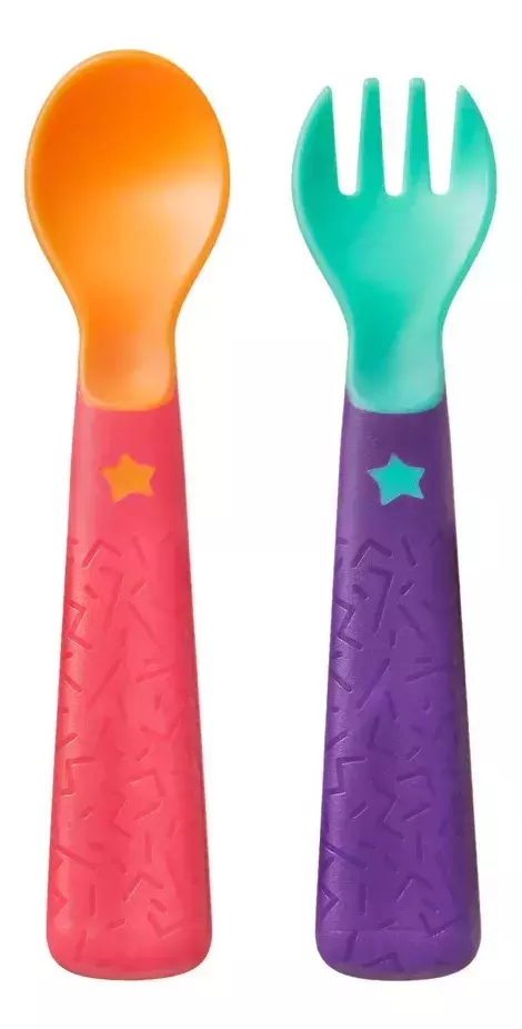 Set Cuchara Y Tenedor Cubiertos Tommee Tippee Easigrip - comprar online