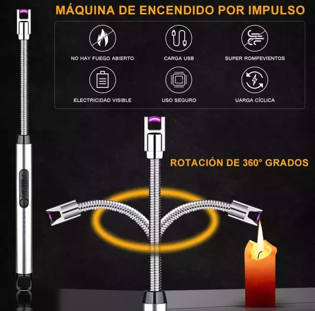 Encendedor Eléctrico Chispero Recargable Usb Excelente en internet