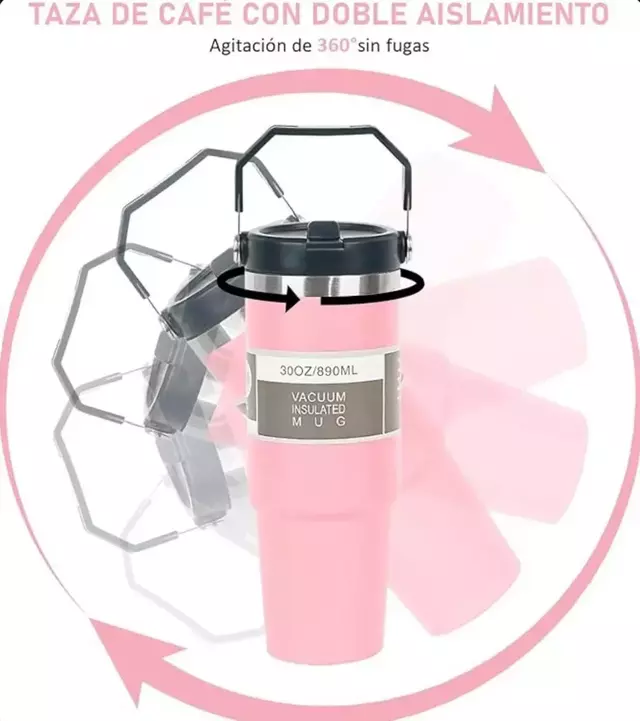 Imagen de Vaso Térmico De Acero Inoxidable Frío Calor Con Manija