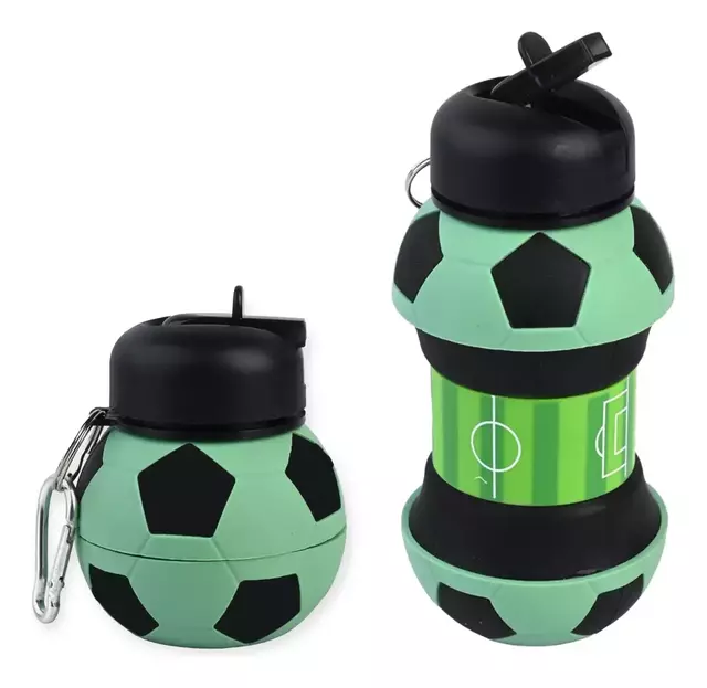 Botella De Silicona Plegable Con Pico Pelota Futbol Basket en internet