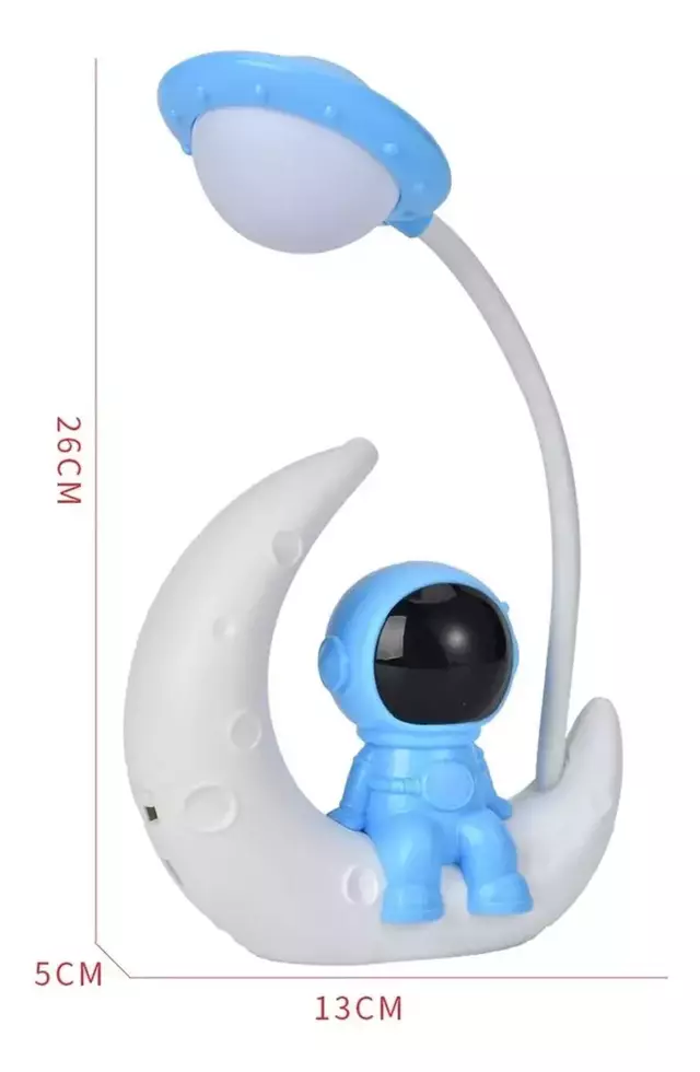 Lampara De Noche Astronauta Luna Recargable Luz Led - tienda online