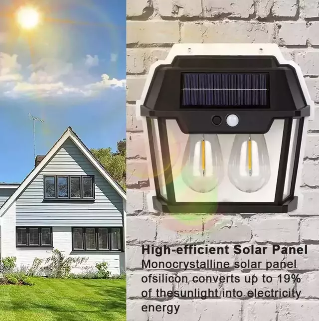 Aplique Solar Reflector 2 Focos Luz Led Con Sensor - tienda online