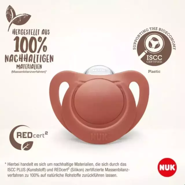 Set 2 Chupetes Nuk For Nature 6 a 18 Materiales Sostenibles - comprar online