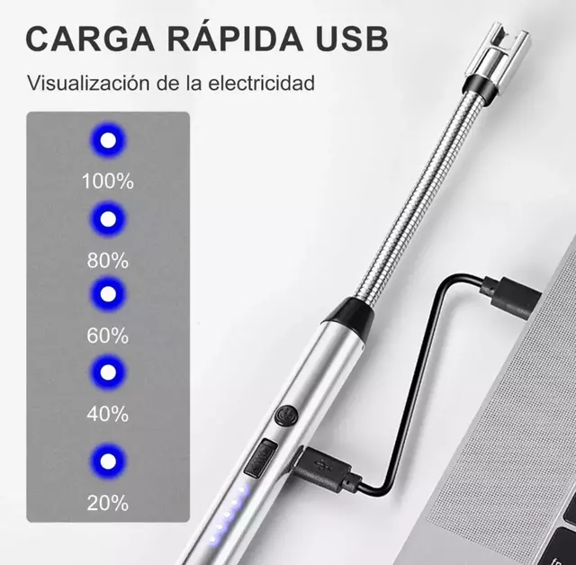 Encendedor Eléctrico Chispero Recargable Usb Excelente