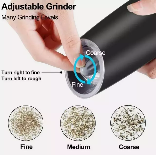 Pimentero Molinillo Automático Sal Pimienta Con Luz Led - comprar online