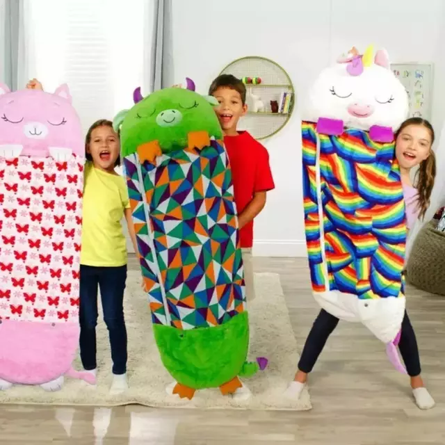Bolsa De Dormir Para Niños Peluche Happy Nappers 120x40cm