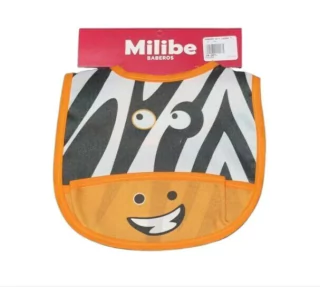 Babero Silicona Impermeable Regulable Bolsillo Animales Bebe