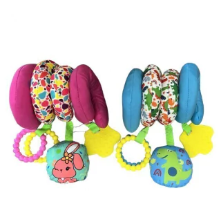 Barral Resorte Sonajero Con Mordillo Agarre Peluche Bebe