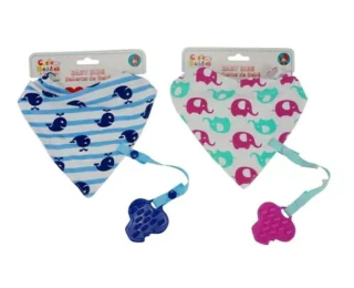 Baberos Bandana Para Bebé Con Mordillo Y Portachupete
