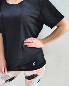 Remera Manga Corta (Corpofit Negra) - comprar online