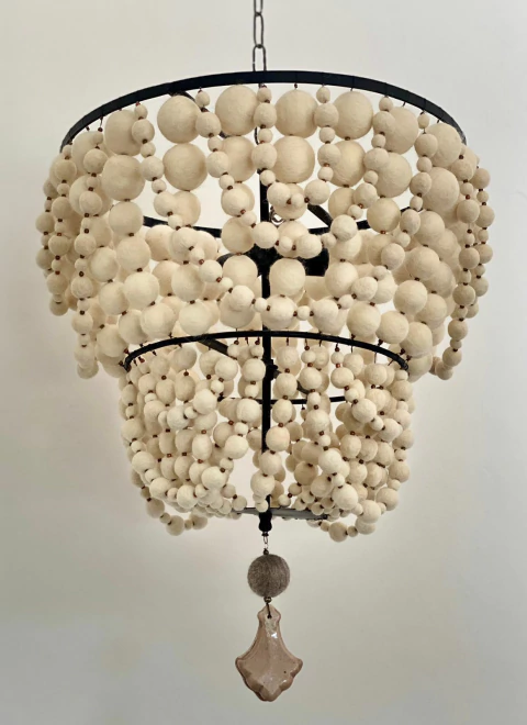 Lampara Doble bombe REAL fieltro (POTTERY) - comprar online