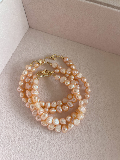 PULSERA PERLAS (SALMÓN)