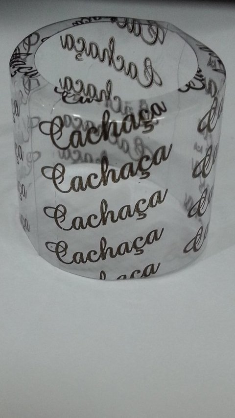 Lacre preformado com a impressão "cachaça"