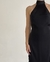 Vestido halter lazo negro - tienda online