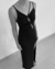 Vestido cut out asimétrico negro - MJ2A