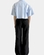 Camisa crop bolsillos celeste