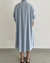 Camisero midi lino celeste en internet